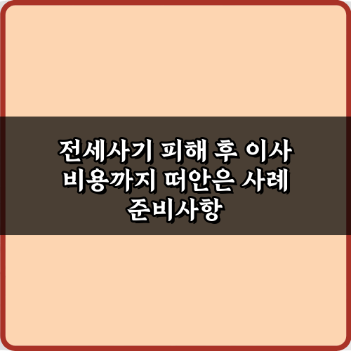 전세사기 피해 후 이사 비용까지 떠안은 사례? 당신만은 피해야 할 5가지!