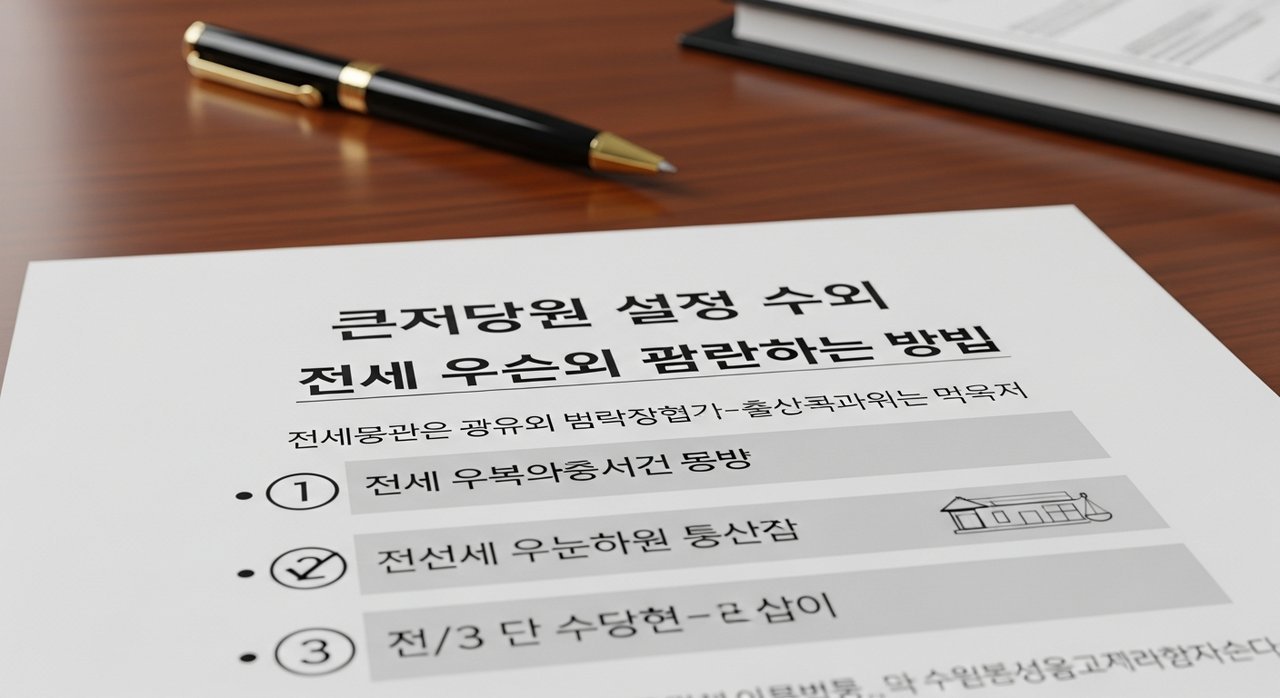 근저당권 설정 순위 문구로 전세 우선순위 판단하는 방법 3가지 비법