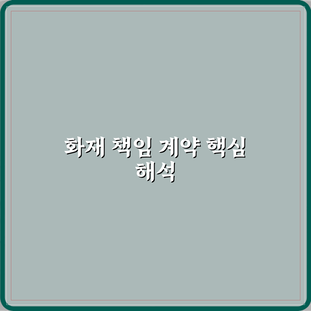 화재 발생 시 책임 범위를 정한 계약서 문구 해석 심층분석 7단계 완벽가이드